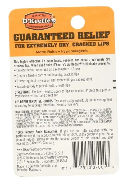O'Keeffe's Lip Repair